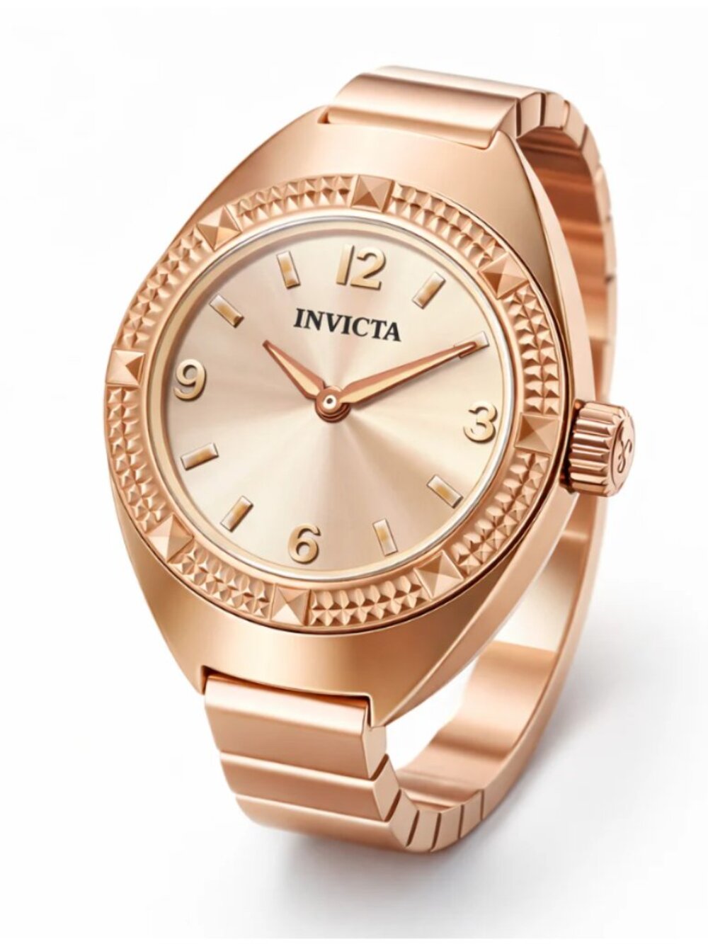 Invicta Mini Angel Musearc Rose Gold Ring Watch 50642